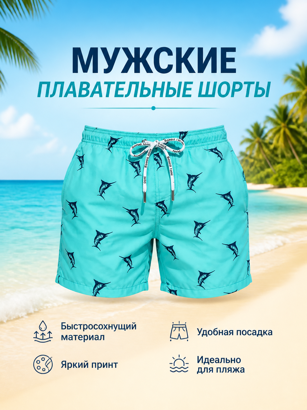 Мужские плавательные шорты